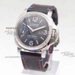 ZF Factory Panerai Luminor Marina 44MM P.5000 Watch - PAM00724 316L Steel Case Black Face And Leather Strap 